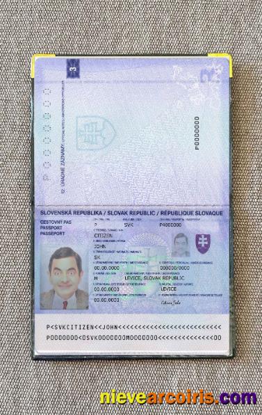 Slovakia passport 2012 photolook